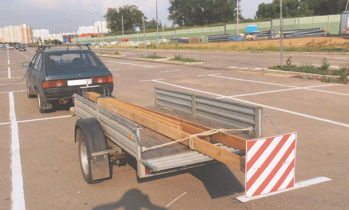 Перевозка грузов на прицепе